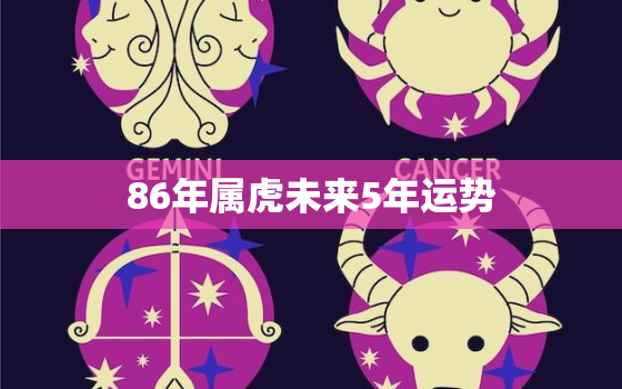 86年属虎未来5年运势，2022年86年属虎男运势