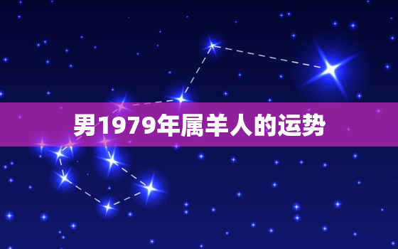 男1979年属羊人的运势