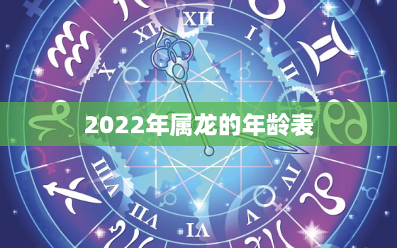 2022年属龙的年龄表，属龙年龄对照表2020年