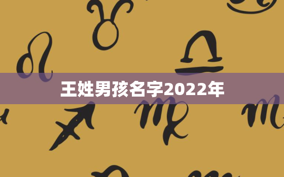 王姓男孩名字2022年，2021王姓男孩名字大全洋气