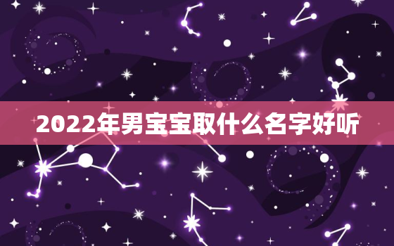 2022年男宝宝取什么名字好听，2022年宝宝取名大全