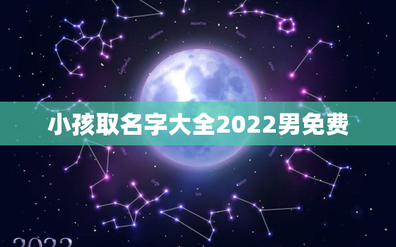 小孩取名字大全2022男免费，2022年宝宝取名大全