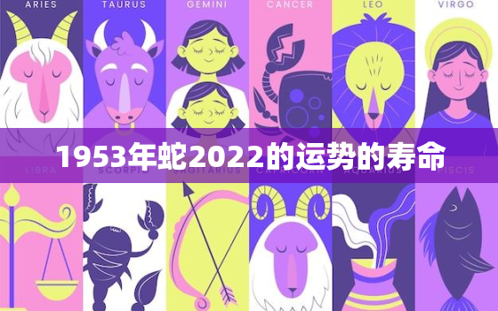 1953年蛇2022的运势的寿命