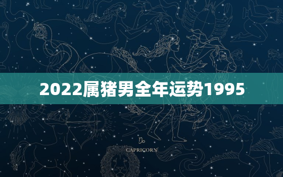 2022属猪男全年运势1995，1995年属猪人2022年运势