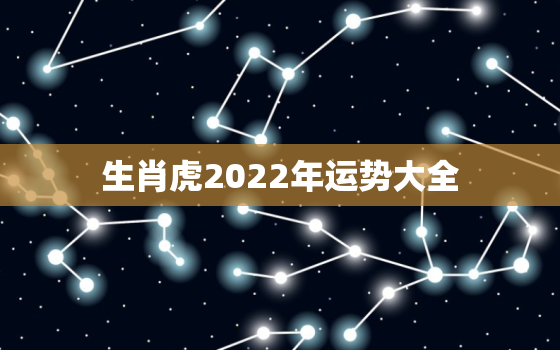 生肖虎2022年运势大全，虎年运势2022年运势12生肖