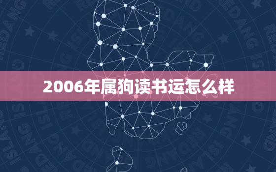 2006年属狗读书运怎么样，2006属狗在2022年的读书运