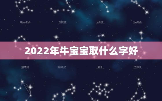 2022年牛宝宝取什么字好，2021年牛宝宝取什么字好