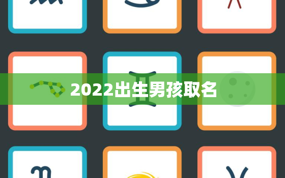 2022出生男孩取名，2021出生男孩取名