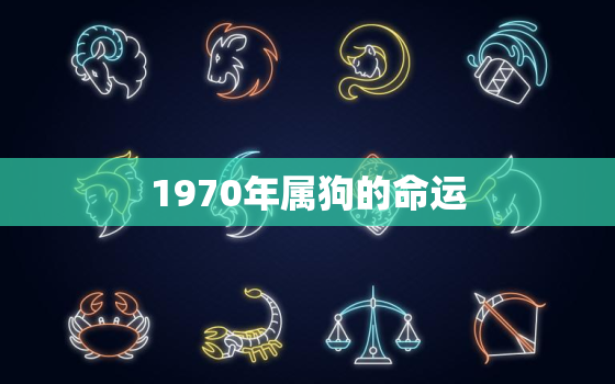 1970年属狗的命运，1970年属狗的运程