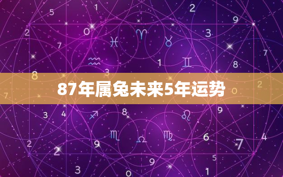 87年属兔未来5年运势，87年属兔未来5年运势走向