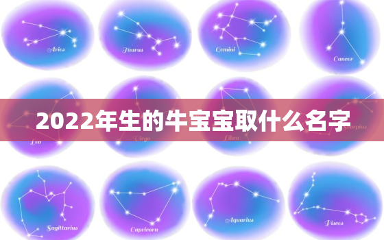 2022年生的牛宝宝取什么名字，2021出生的牛宝宝取什么名字