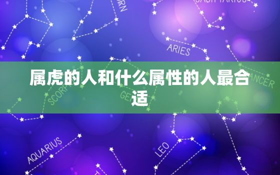 属虎的人和什么属性的人最合适，属虎的人和哪个属相结婚最合适