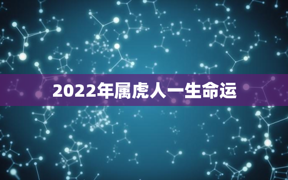 2022年属虎人一生命运，2022年属虎人运势及运程