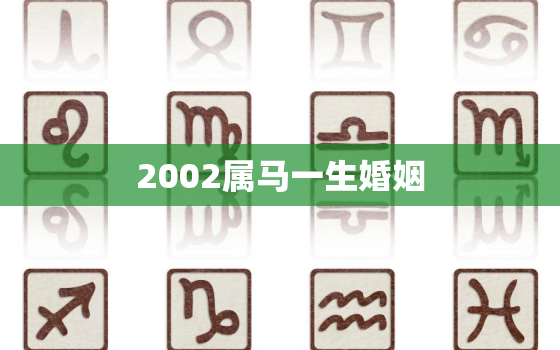 2002属马一生婚姻，2002年属马的婚配