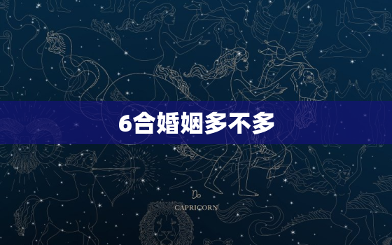 6合婚姻多不多，6合婚姻是什么意思