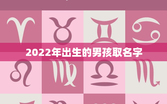 2022年出生的男孩取名字，2021年小孩取名大全男孩