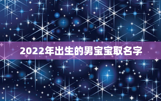 2022年出生的男宝宝取名字，男孩名字2022年名字大全