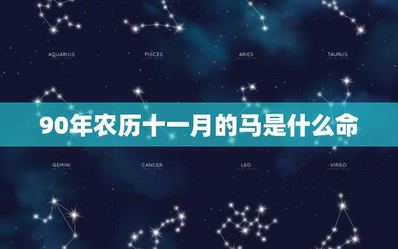 90年农历十一月的马是什么命，90年属马十一月份的运气