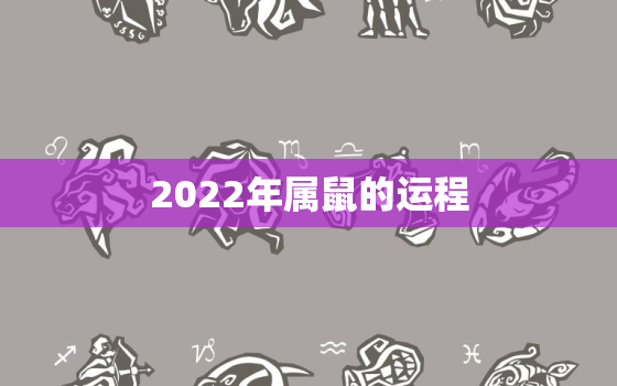 2022年属鼠的运程，属鼠的2022年的运势及运程