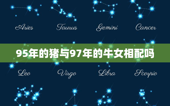 95年的猪与97年的牛女相配吗，95年猪跟97年牛相配吗