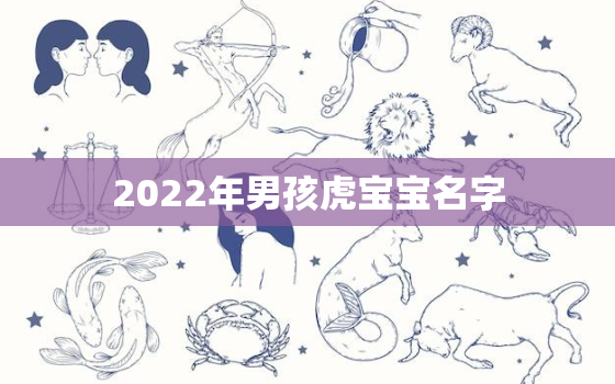 2022年男孩虎宝宝名字，2022年的虎取什么名字好