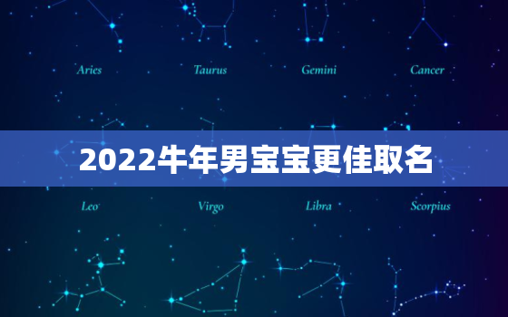 2022牛年男宝宝更佳取名，2021年男牛宝宝取什么名字好