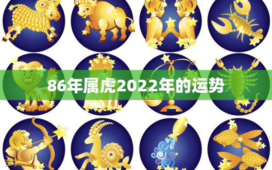 86年属虎2022年的运势，86年属虎2022年运势详解