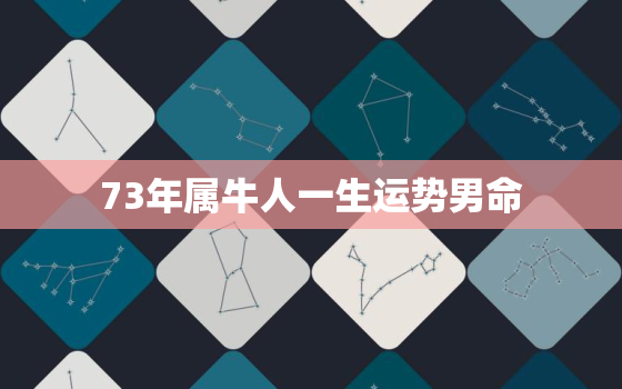 73年属牛人一生运势男命，73年属牛男晚年运势