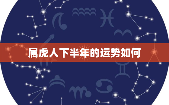 属虎人下半年的运势如何，属虎人下半年运势每月运势