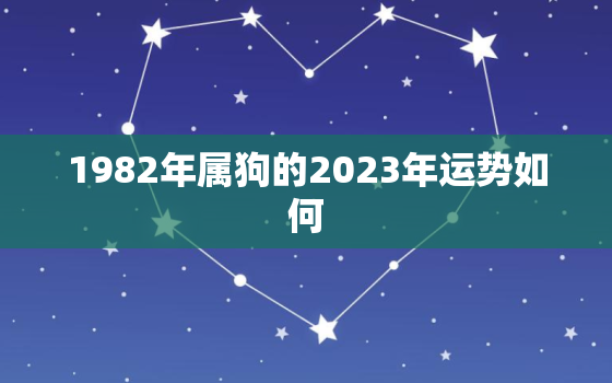 1982年属狗的2023年运势如何，82年属狗何时走大运