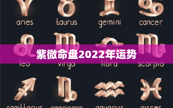 紫微命盘2022年运势，紫微星2021年运势