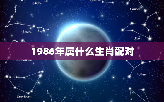 1986年属什么生肖配对，1986年属什么生肖配对属虎人好吗