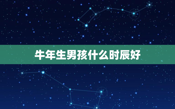 牛年生男孩什么时辰好，牛年男孩农历几月份出生更好