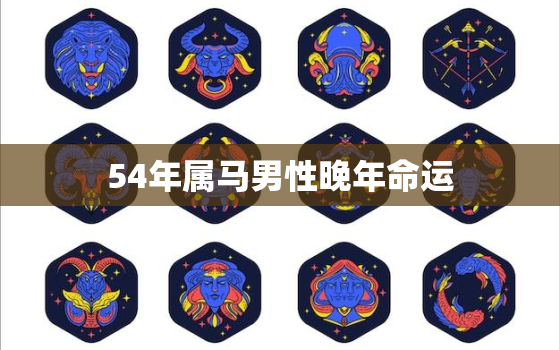 54年属马男性晚年命运，54年属马什么命