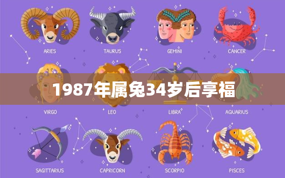 1987年属兔34岁后享福，1987年兔33岁感情