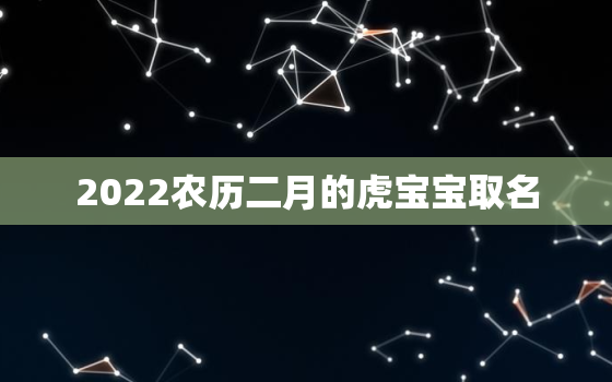 2022农历二月的虎宝宝取名，2022年属虎宝宝取名