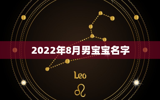 2022年8月男宝宝名字，2020年男孩8月出生名字大全