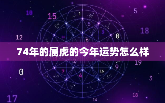 74年的属虎的今年运势怎么样，74年属虎何时走大运