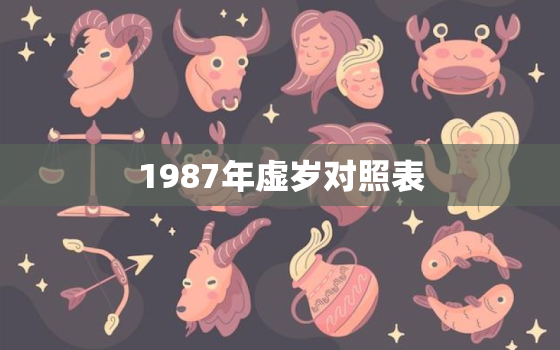 1987年虚岁对照表，1987年生日虚岁多少