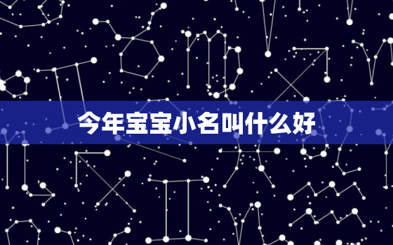 今年宝宝小名叫什么好，小孩儿的小名叫什么好