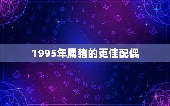 1995年属猪的更佳配偶，1995年属猪的更佳配偶男人配什么样的女人