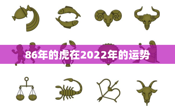 86年的虎在2022年的运势，86年的虎在2022年的运势如何