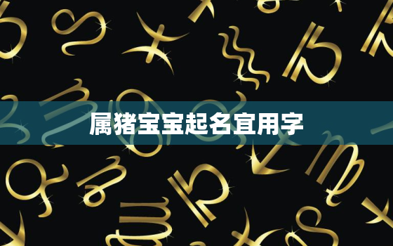 属猪宝宝起名宜用字，属猪宝宝起名宜用字大全用什么字更好