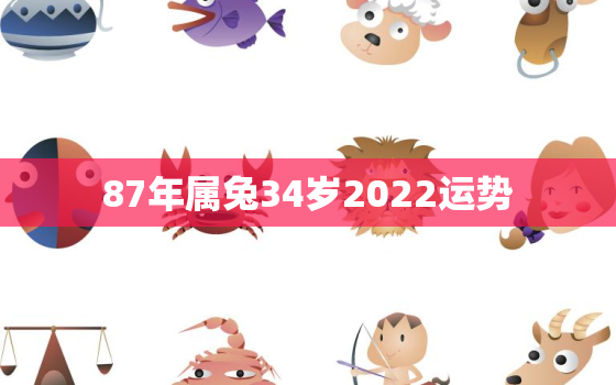 87年属兔34岁2022运势，87年属兔的在2022年怎么样