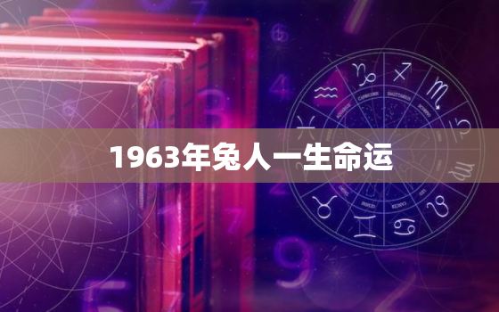 1963年兔人一生命运，1963年兔子是什么命