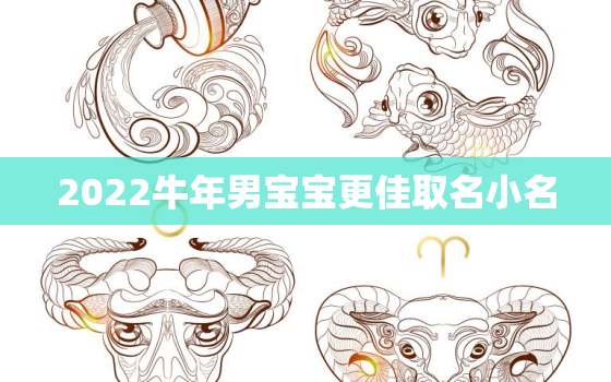 2022牛年男宝宝更佳取名小名，2021牛宝宝男孩子取小名