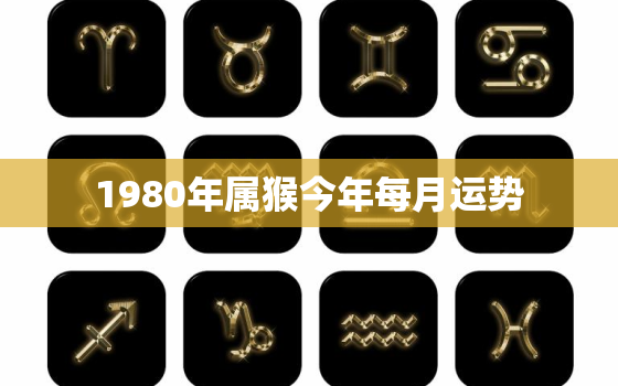 1980年属猴今年每月运势，1980年的属猴人今年的命运怎么样