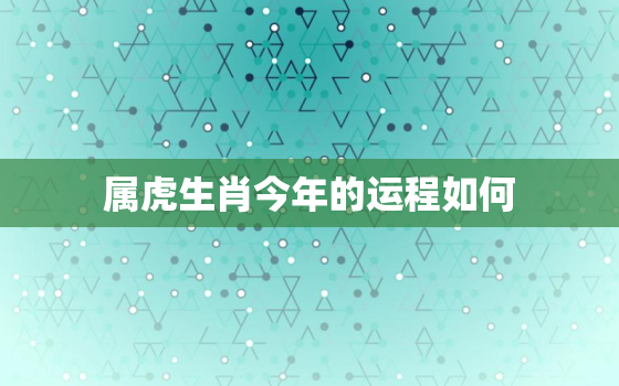 属虎生肖今年的运程如何，属虎的今天属虎的运程怎么样