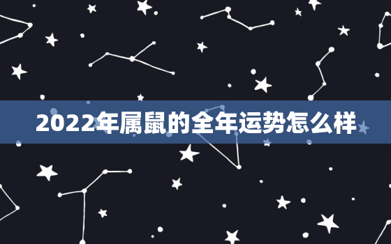 2022年属鼠的全年运势怎么样，属鼠人2022年全年运势详解