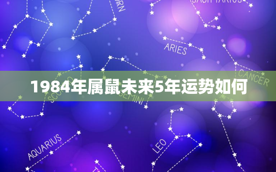 1984年属鼠未来5年运势如何，84年属鼠人未来5年运势